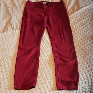 Peter Nygard Women's Burgundy Straight Leg Jeans